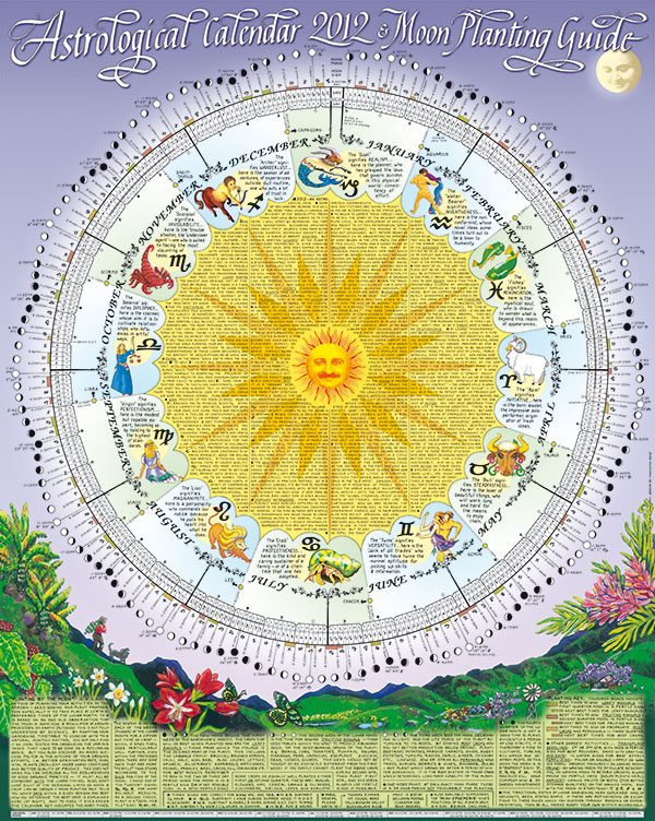 Astrological Calendar 2021; chart rolled in tube All Rare Herbs
